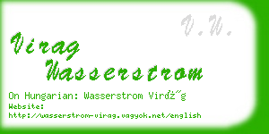 virag wasserstrom business card